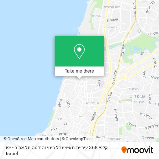 Карта קלפי 368 עיריית תא-מינהל בינוי והנדסה תל אביב - יפו