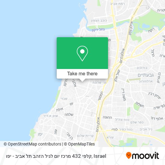 Карта קלפי 432 מרכז יום לגיל הזהב תל אביב - יפו
