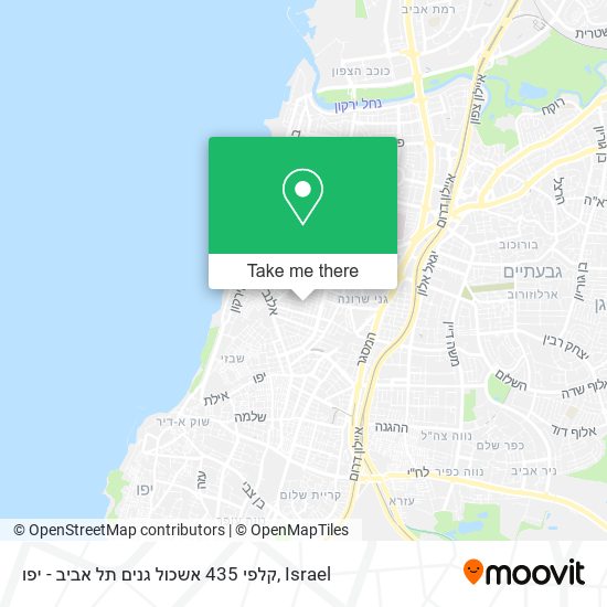 Карта קלפי 435 אשכול גנים תל אביב - יפו