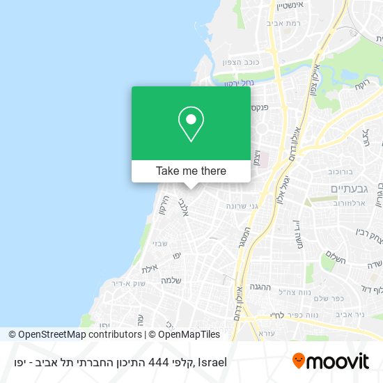 קלפי 444 התיכון החברתי תל אביב - יפו map