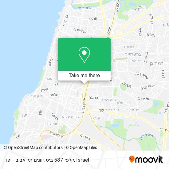 Карта קלפי 587 ביס גוונים תל אביב - יפו