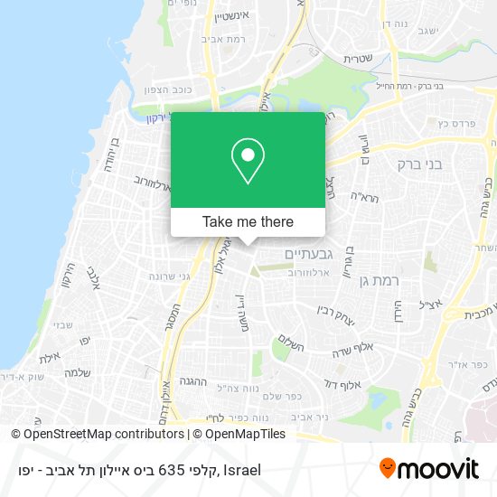 Карта קלפי 635 ביס איילון תל אביב - יפו