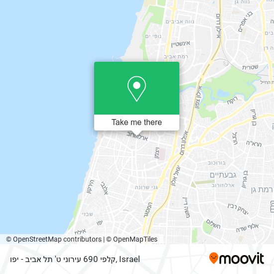 Карта קלפי 690 עירוני ט' תל אביב - יפו
