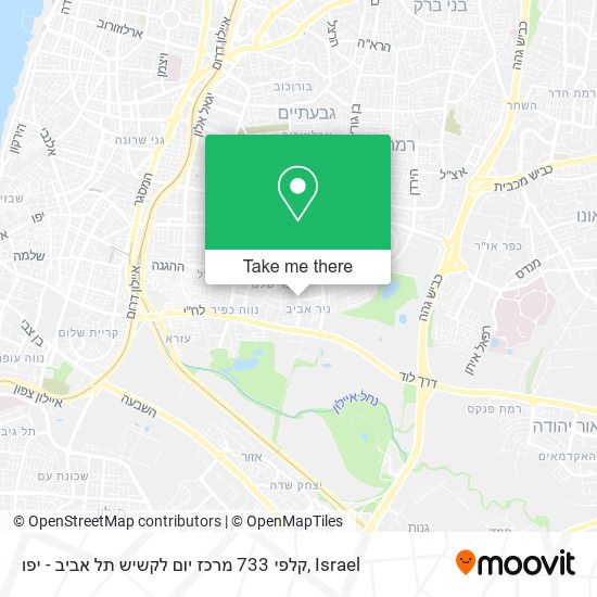 Карта קלפי 733 מרכז יום לקשיש תל אביב - יפו