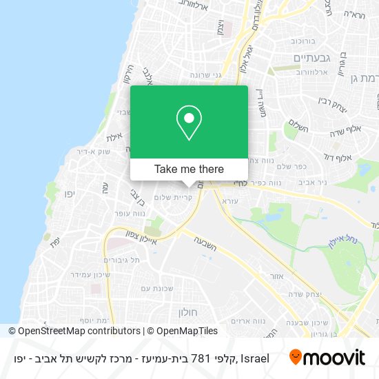 Карта קלפי 781 בית-עמיעז - מרכז לקשיש תל אביב - יפו