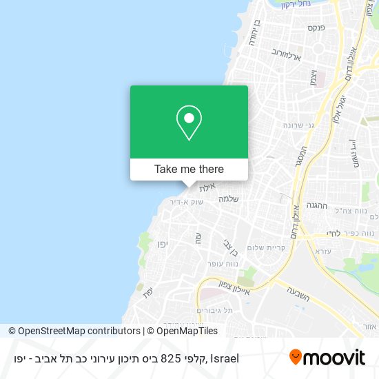 Карта קלפי 825 ביס תיכון עירוני כב תל אביב - יפו