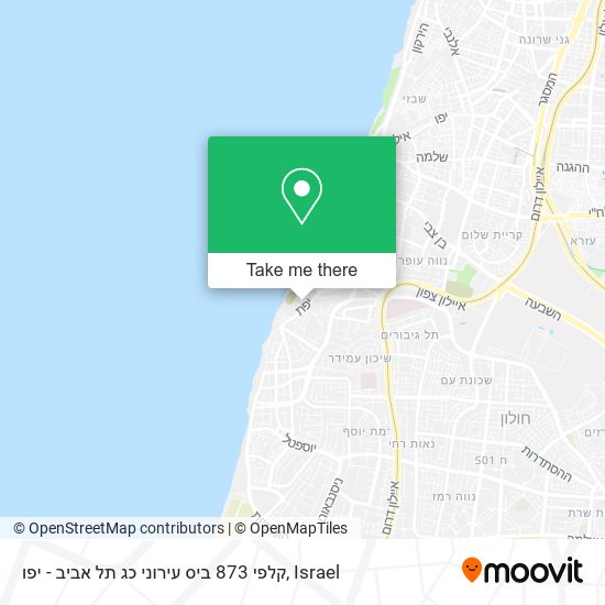Карта קלפי 873 ביס עירוני כג תל אביב - יפו