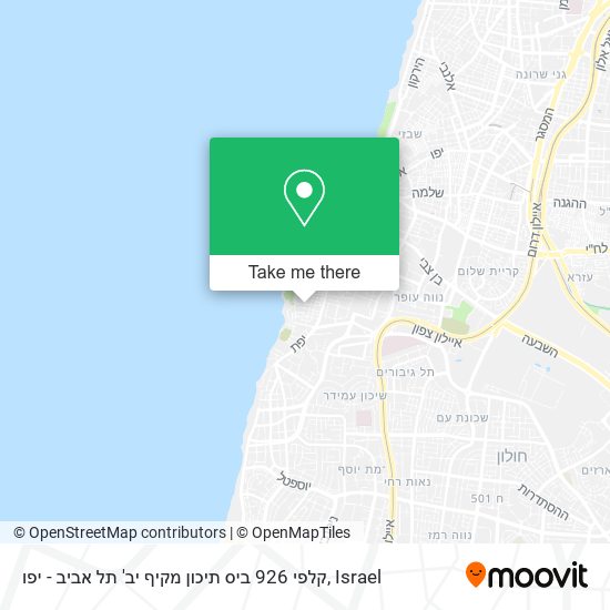 Карта קלפי 926 ביס תיכון מקיף יב' תל אביב - יפו