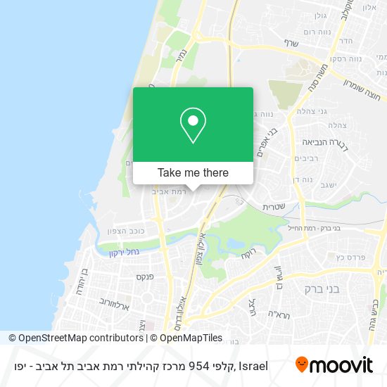 Карта קלפי 954 מרכז קהילתי רמת אביב תל אביב - יפו