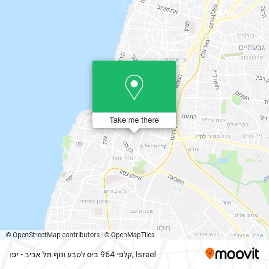 קלפי 964 ביס לטבע ונוף תל אביב - יפו map