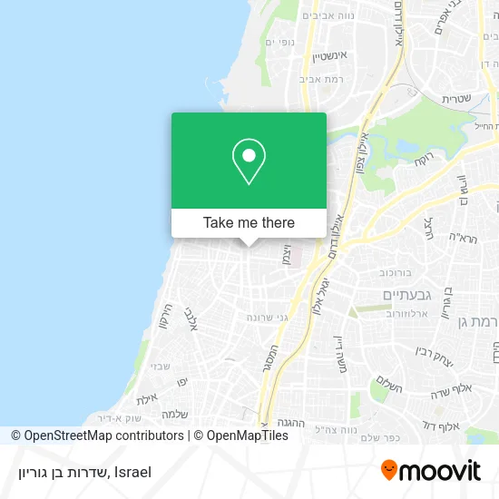 Карта שדרות בן גוריון