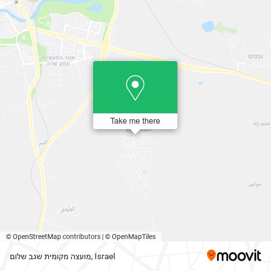 מועצה מקומית שגב שלום map