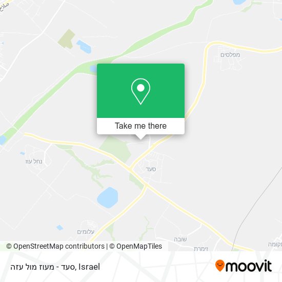 סעד - מעוז מול עזה map