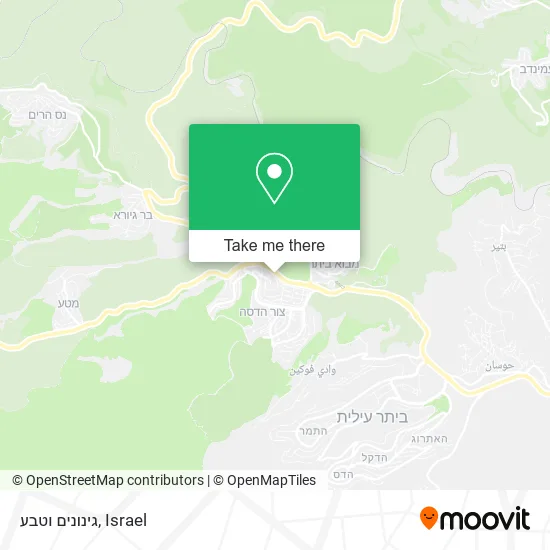 Карта גינונים וטבע