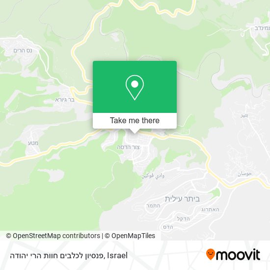 פנסיון לכלבים חוות הרי יהודה map