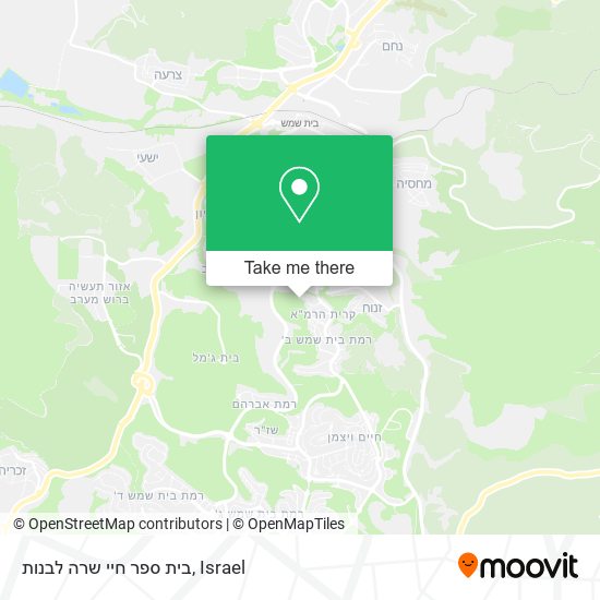 בית ספר חיי שרה לבנות map