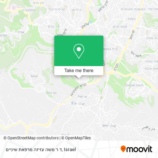 ד ר משה עזיזה מרפאת שיניים map