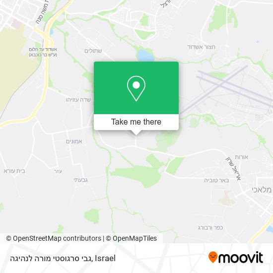 גבי סרגוסטי מורה לנהיגה map