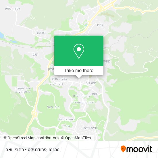פרודנטקס - רחבי יואב map