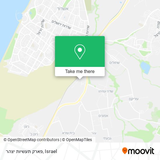 פארק תעשיות יצהר map