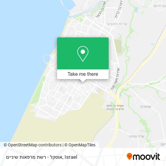 אוסקל - רשת מרפאות שיניים map