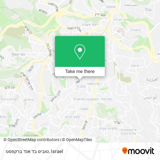 טוביס בד אנד ברקפסט map