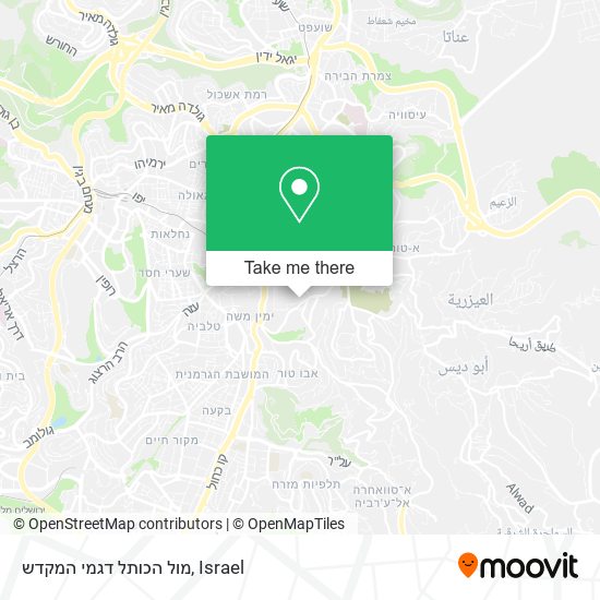 מול הכותל דגמי המקדש map