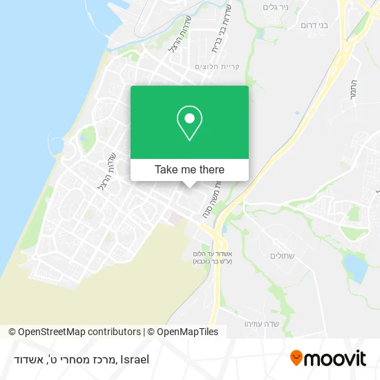 Карта מרכז מסחרי ט', אשדוד