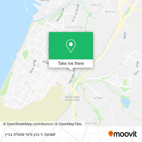 ד.כהן פינוי פסולת בניין map