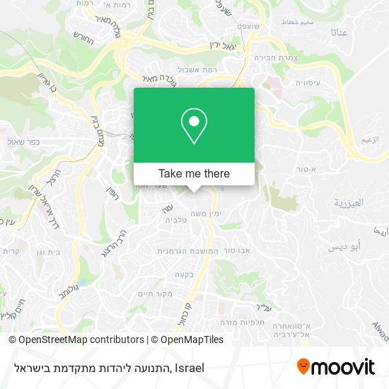 התנועה ליהדות מתקדמת בישראל map