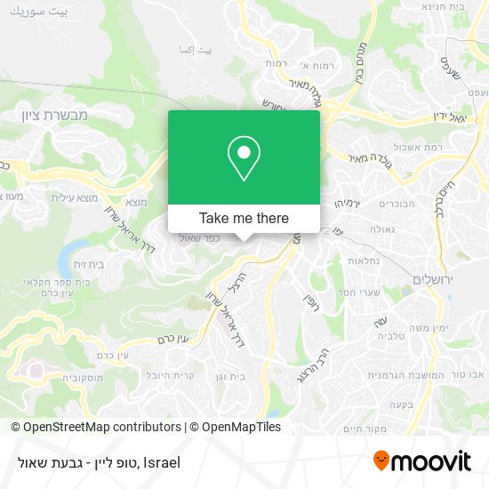 טופ ליין - גבעת שאול map