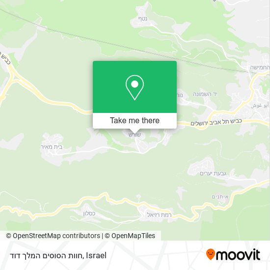 חוות הסוסים המלך דוד map