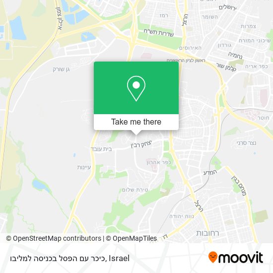 כיכר עם הפסל בכניסה למליבו map