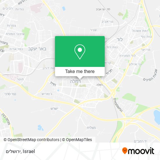 ירושלים map