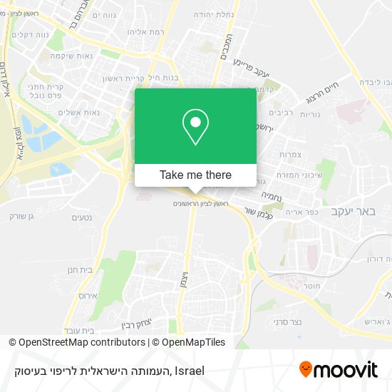 Карта העמותה הישראלית לריפוי בעיסוק