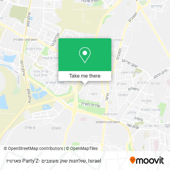 פארטיז Party'Z- שולחנות שוק מעוצבים map