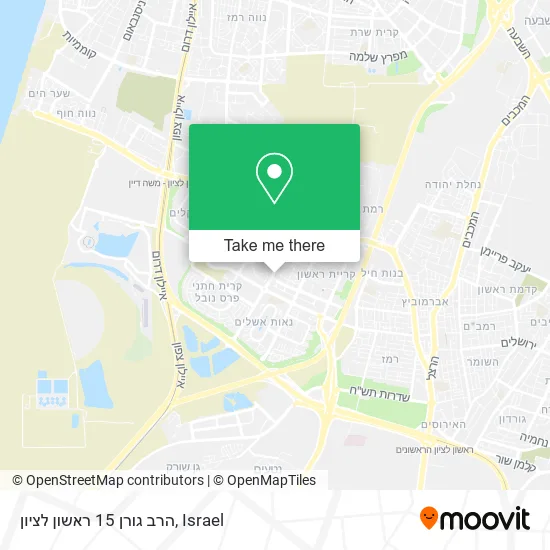 Карта הרב גורן 15 ראשון לציון