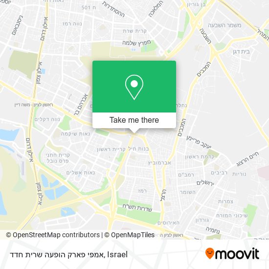 אמפי פארק הופעה שרית חדד map