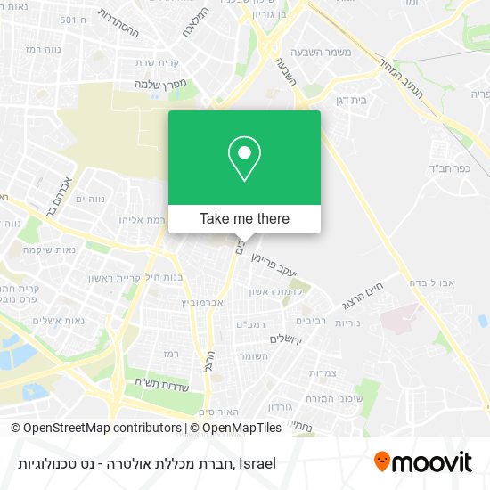 חברת מכללת אולטרה - נט טכנולוגיות map