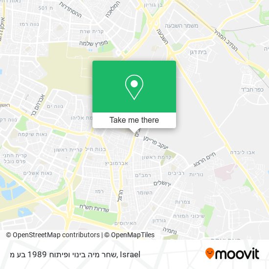 שחר מיה בינוי ופיתוח 1989 בע מ map