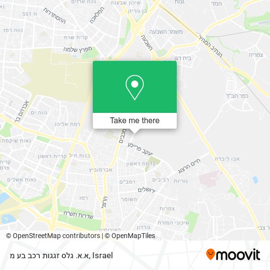 א.א. גלס זגגות רכב בע מ map