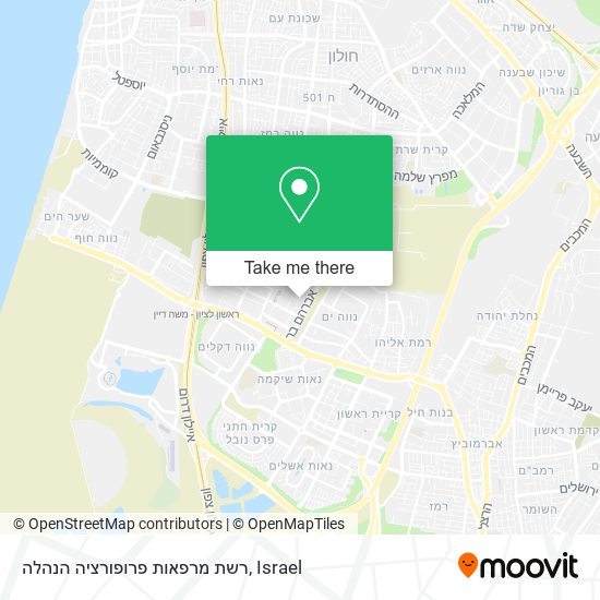 רשת מרפאות פרופורציה הנהלה map