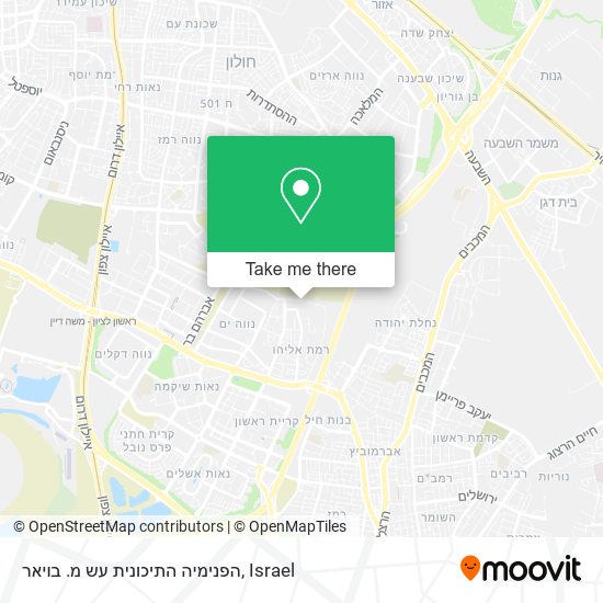 הפנימיה התיכונית עש מ. בויאר map
