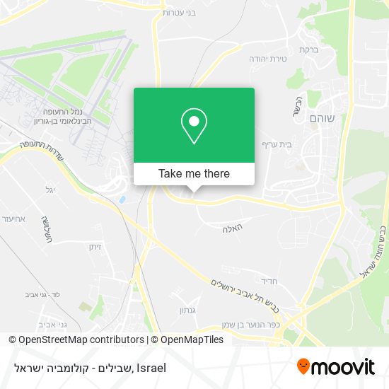 שבילים - קולומביה ישראל map