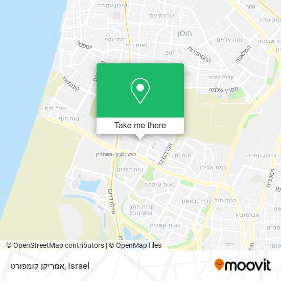 אמריקן קומפורט map