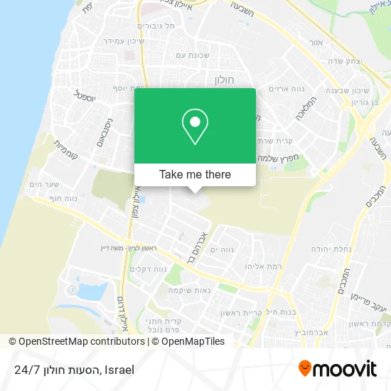 Карта הסעות חולון 24/7
