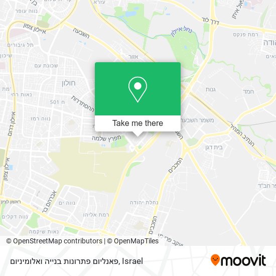 פאנליום פתרונות בנייה ואלומיניום map