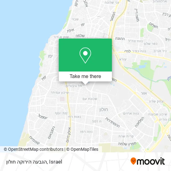 Карта הגבעה הירוקה חולון