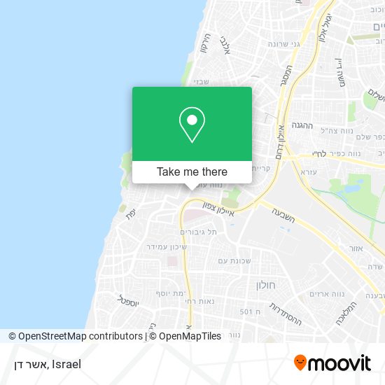 אשר דן map