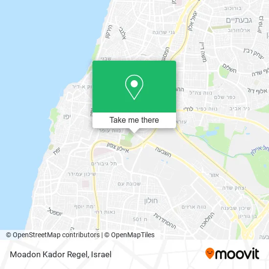 Карта Moadon Kador Regel